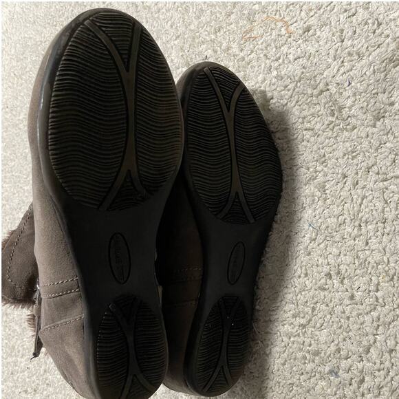 Call It Spring Women's Size 6 Faux Fur Leather Ankle Bootie Shoes Brown - Picture 10 of 13